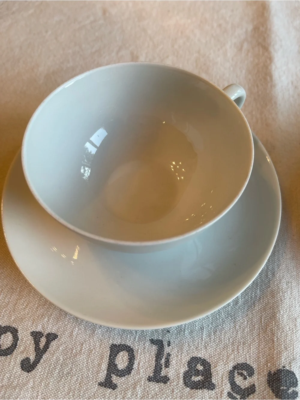 Classic White Arzberg Porcelain Tea Cup and Saucer Set - 2 German made